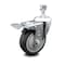Service Caster 4 Inch Thermoplastic Rubber Swivel 1/2 Inch Stem Caster with Total Lock Brake SCC SCC-TSTTL20S414-TPRB-121315 - alternate 1